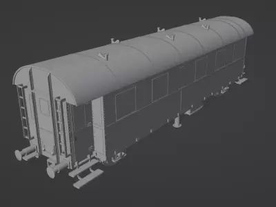 H0 1-87 scale passenger car Bi-29 Donnerbuechse 3D print model