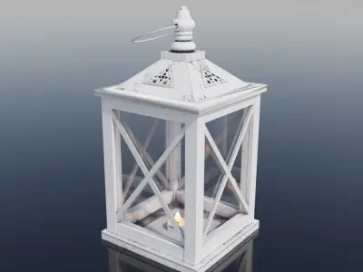 Home Decorative lantern with candle - Italia Free 3D model