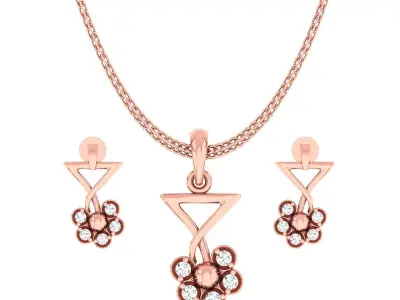 Pendant Earrings combo - 346 3D print model