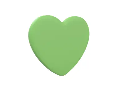Twitter Heart Emoji v1 004 Low-poly 3D model