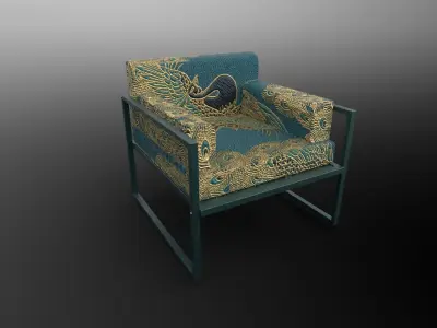 Leather Chair - PBR Low-poly 3D model