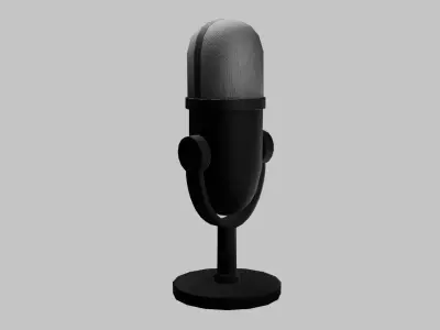 Studio mic Low-poly 3D model