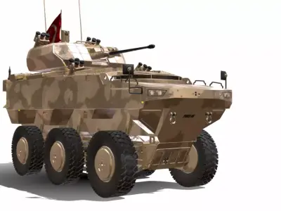 PARS lll 6X6 Low-poly 3D model