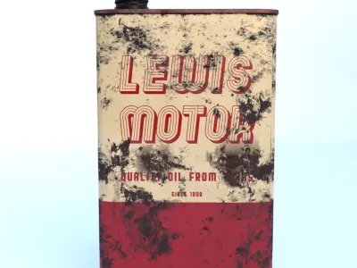 Vintage Oil Can 3D Model Low-poly 3D model