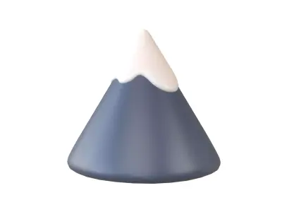 Cartoon Mountain V2 004 Low-poly 3D model