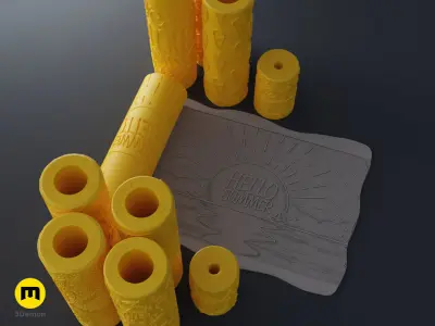 Summer Texture Rollers Free 3D print model