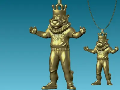 MLB - Necklaces KANSAS CITY ROYALS - Hanging Figurine  3D print model