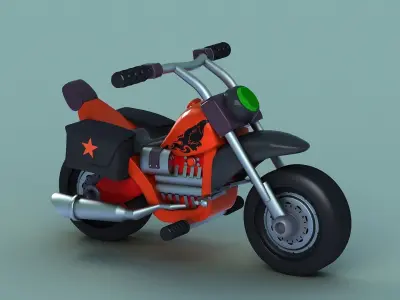 custom kart vehicle motorcycle biker bike motor race racing  3D model