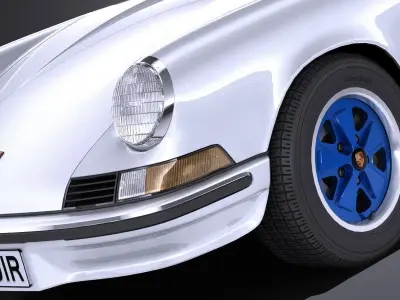 LowPoly Porsche 911 Carrera RS 1973 Low-poly 3D model