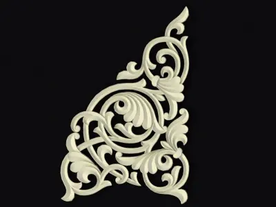 Central decor ornament for furniture 3D model 571