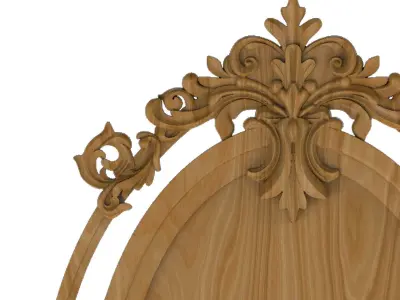 Carved picture frame STL 3D model 50