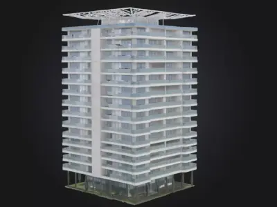 Residential Building 3D model 5