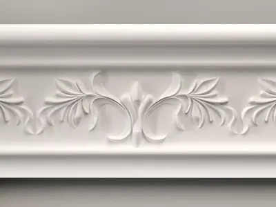 3d model stl wall molding plinth decor for CNC router 3D print model