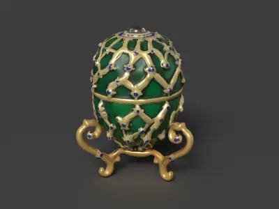 Russia Faberge egg  Low-poly 3D model