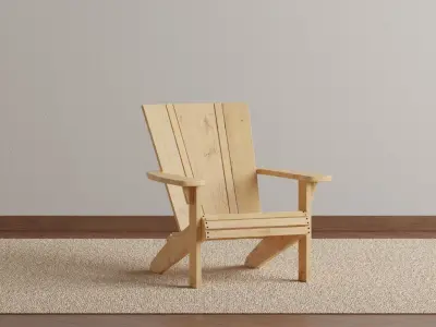 Slate Grey Marvin Chair 3D model