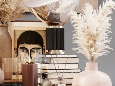 Decor Set 039 Low-poly 3D model