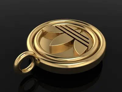 ROUND FRAME ADIDAS STYLE ID PENDANT DOG TAG 3D print model