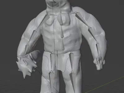 cave troll rigged lotr model Free low-poly 3D model