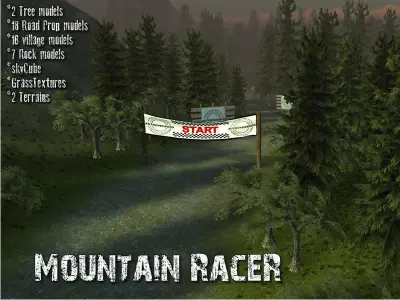 Mountain Racer Low-poly 3D model