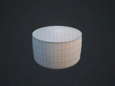 Round Seat PBR Low-poly 3D model