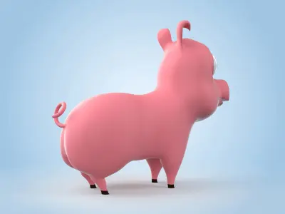 Cartoon Pig 3D model