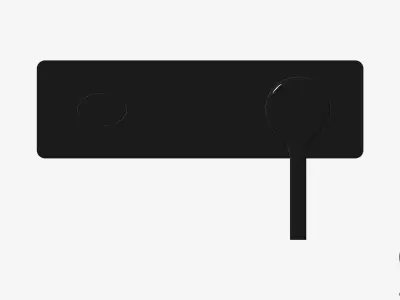 Basin Mixer Set - Luxury - Sleek Oval - Wall - 175 Low-poly 3D model