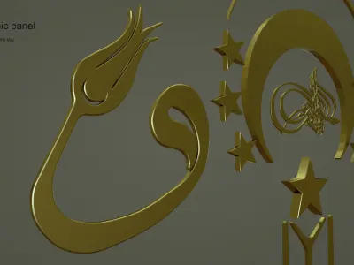 islamic board 3d model 3D model