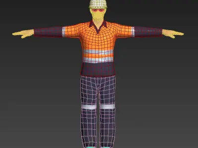 Workman Construction Mining Worker 3D model 3D model