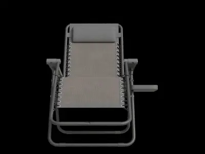 Wicker Folding Outdoor Lounge Chairs 3D model