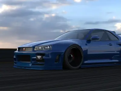 nissan gt  r34   3D model