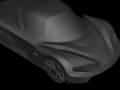 KTM X-Bow GT4 3D Print Model Low-poly 3D model