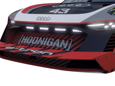 Audi S1 E-Tron Quattro Hoonitron 2022 Low-poly 3D model