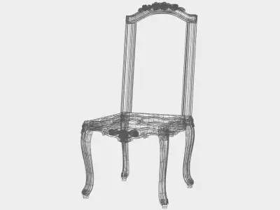 Carved chair for cnc 14 3D model