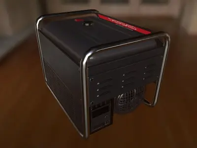 Portable Electrical Generator Low poly Low-poly 3D model