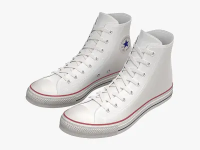 Chuck Taylor All Star Classic High Top White 3D model
