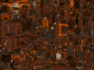 Rusted Scavenged Jeep Wreck 3D Model - Abandoned Vehicle Low-poly 3D model