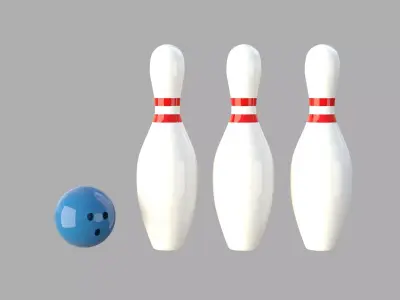 bowling ball pins 3D model