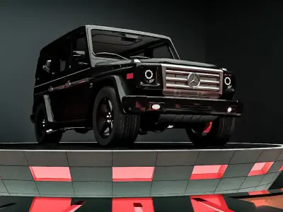MERCEDES G-CLASS BLACK Low-poly 3D model