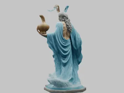 Classic Medieval Statue Figure- 3D Model Low-poly 3D model