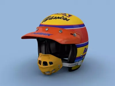 BMX Vintage Helmet 70s Warriors  3D model