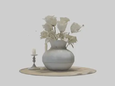 Table Decoration model Low-poly 3D model