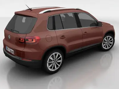 VW Tiguan Low-poly 3D model