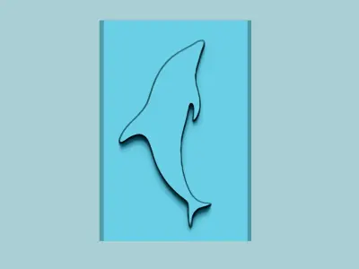 Stamp 11 - Dolphin - Fondant Decoration Maker Toy 3D print model