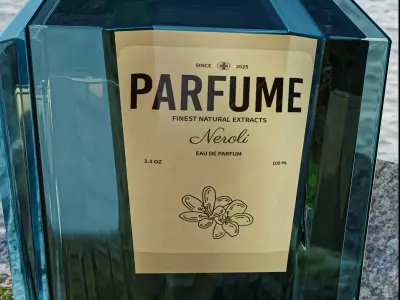 Elegant Perfume Bottle 3D Model 3D model