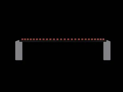 Street Bench Free low-poly 3D model