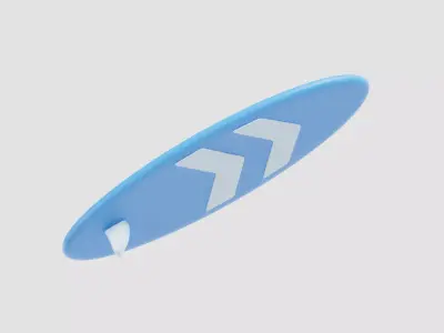 Surfboard Low-poly 3D model