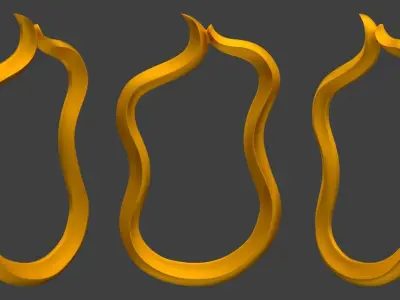 frame golden ring Free 3D model