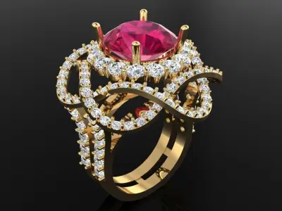 Gemstone rings - Diamond rings - N3880  3D print model