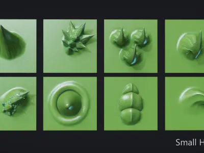 Zbrush - Horns Vol 3 - 25 VDM and IMM Brushes 3D model