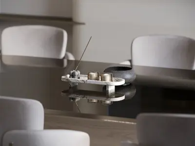 Contemporary Office Interior  Executive Workspace 3D model